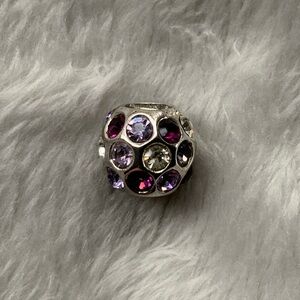 Round Sterling & CZ Bead